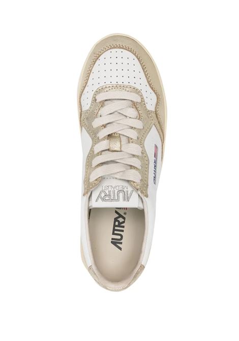 AUTRY Sneakers Low Medalist Platform Bianche e Oro - AUTRY In Saldo
