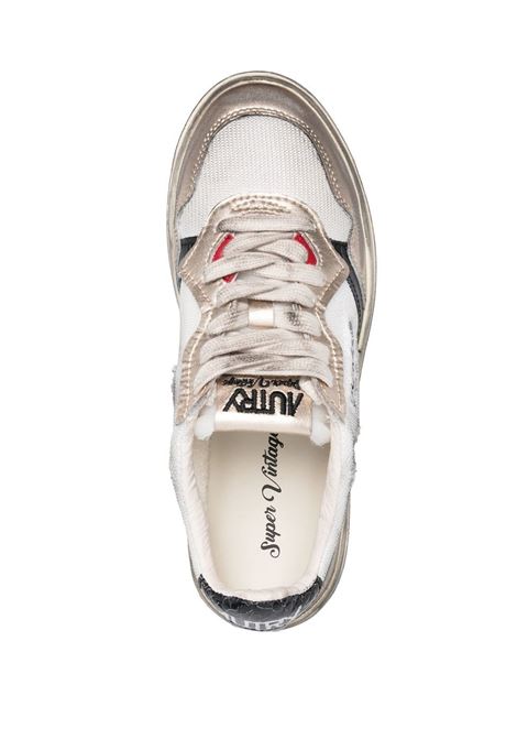 AUTRY Sneakers Medalist Low Super Vintage In Mesh e Suede Bianco e Oro - AUTRY Promozione