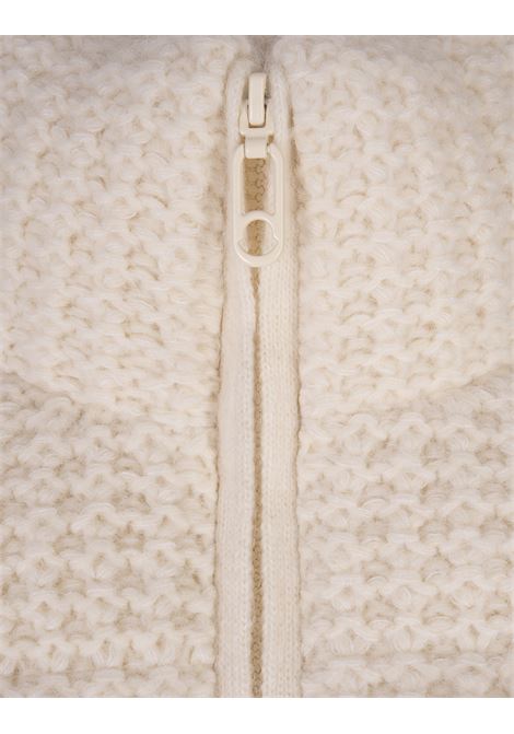 MONCLER Cardigan Imbottito Bianco In Lana e Alpaca - MONCLER Acquista Ora