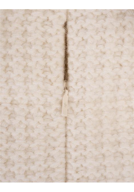 MONCLER Cardigan Imbottito Bianco In Lana e Alpaca - MONCLER Acquista Ora
