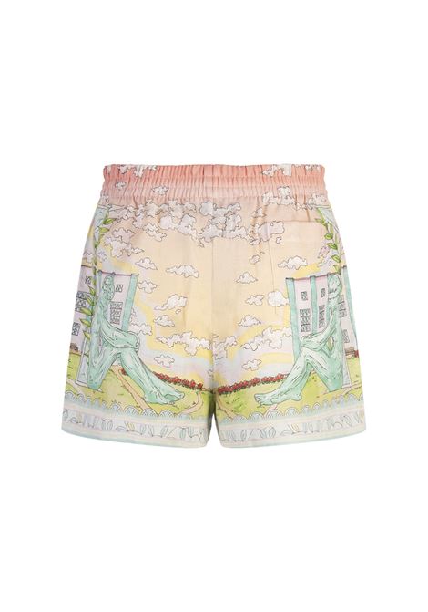 CASABLANCA Shorts In Lino Vase - CASABLANCA Sottocosto