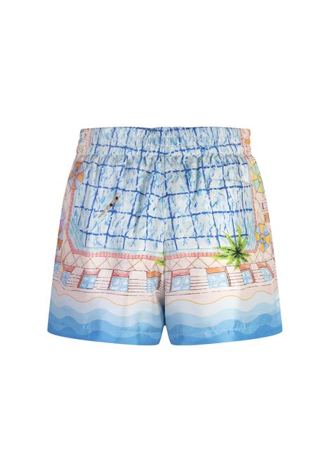 CASABLANCA Shorts In Seta Le Plongeon - CASABLANCA Novità