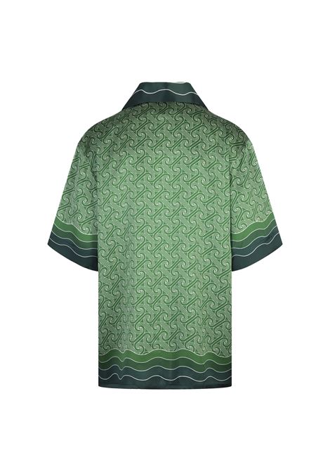 CASABLANCA Camicia In Seta Column Monogram - CASABLANCA Offerta