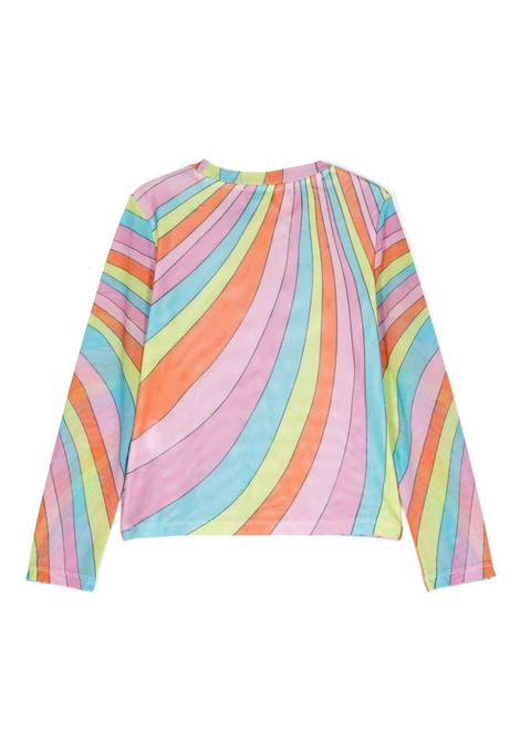 STELLA MCCARTNEY KIDS Top in Rete Multicolore con Grafica Stella - STELLA MCCARTNEY KIDS Vendita Calda