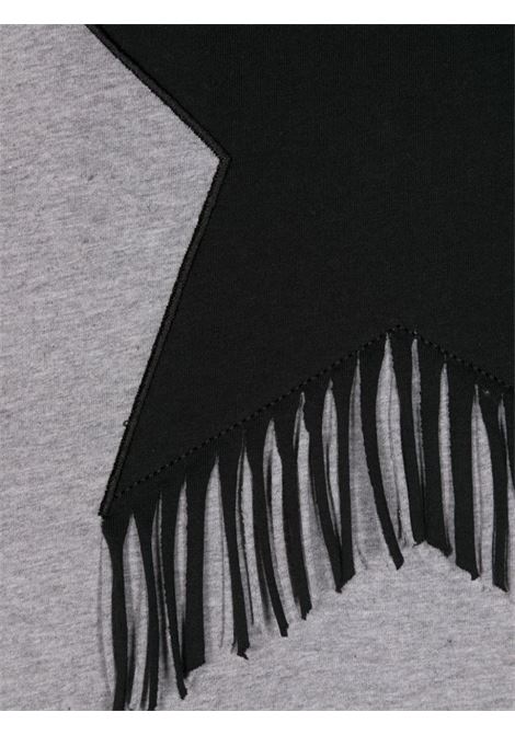 STELLA MCCARTNEY KIDS T-Shirt Grigia con Frange e Grafica Stella - STELLA MCCARTNEY KIDS Vendita Economica