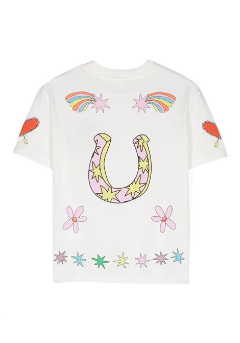 STELLA MCCARTNEY KIDS T-Shirt Bianca Con Grafica Stelle Cadenti - STELLA MCCARTNEY KIDS Saldi Di Fabbrica