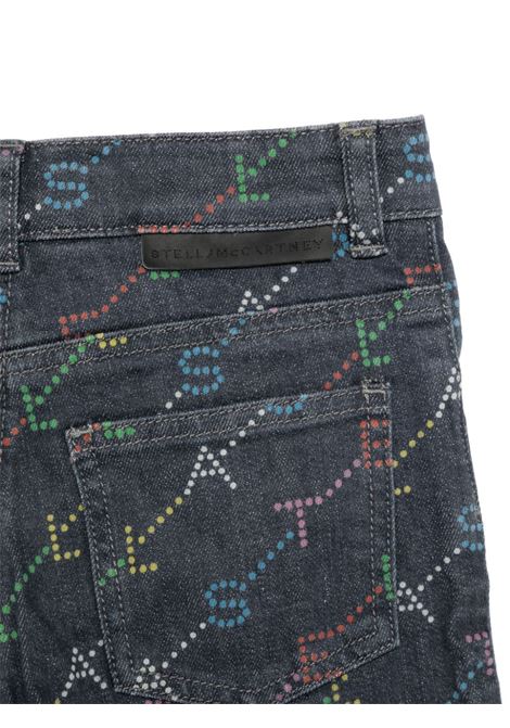 STELLA MCCARTNEY KIDS Jeans in Denim Grigio con Motivo Logo - STELLA MCCARTNEY KIDS Vendite Flash