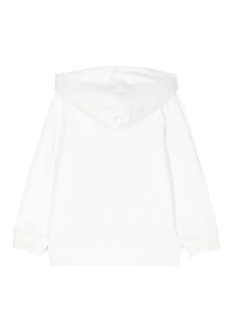 STELLA MCCARTNEY KIDS Felpa con Cappuccio Bianca con Grafica Stella Applicata - STELLA MCCARTNEY KIDS Nuova