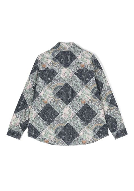 ETRO KIDS Giacca In Denim Paisley Blu Navy - ETRO KIDS In Linea