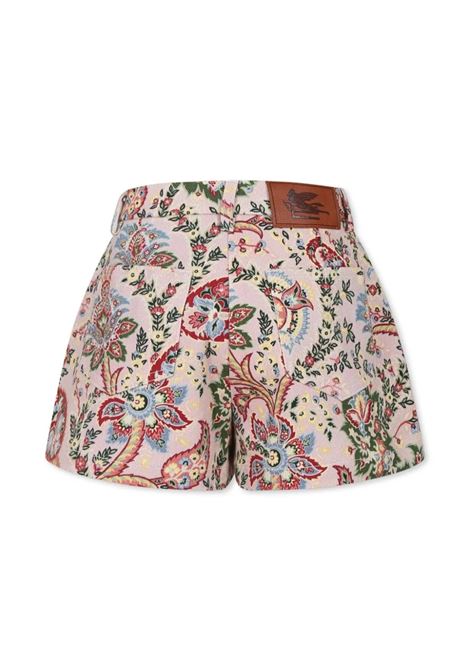 ETRO KIDS Shorts Rosa Con Motivo Paisley Floreale - ETRO KIDS Nuovo