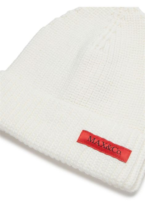 MAX&CO. KIDS Berretto Bianco Con Etichetta Logo - MAX&CO. KIDS Sottocosto