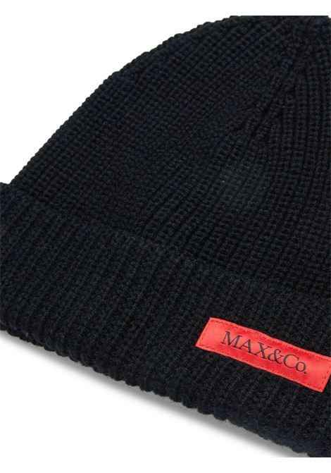 MAX&CO. KIDS Berretto Nero Con Etichetta Logo - MAX&CO. KIDS Convenienza