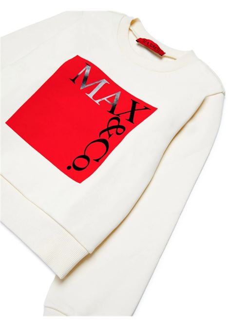 MAX&CO. KIDS Felpa Icona Con Logo In Bianco e Rossa - MAX&CO. KIDS Saldi