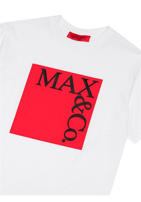 MAX&CO. KIDS T-Shirt Icona Con Logo In Bianco e Rosso - MAX&CO. KIDS Offerte