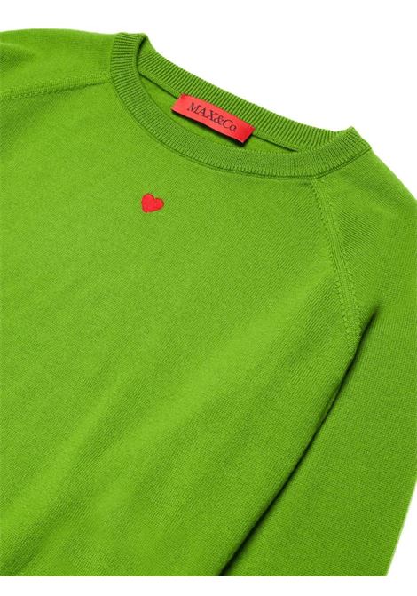 MAX&CO. KIDS Pullover In Lana Verde Con Cuore - MAX&CO. KIDS Hotsell