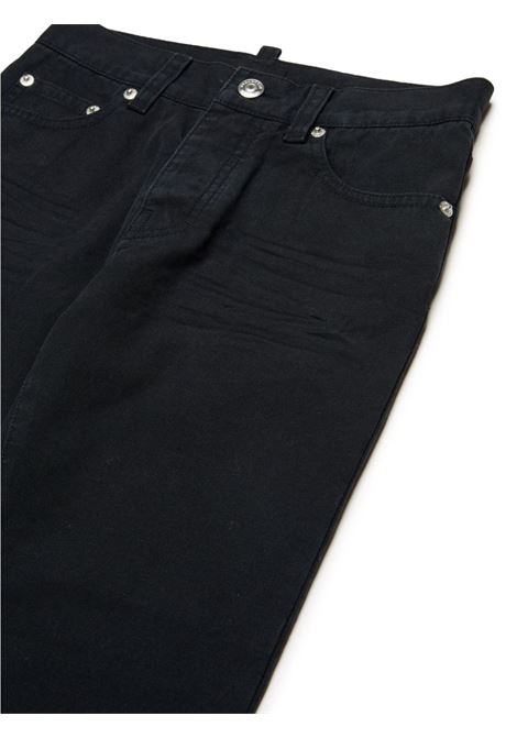 DSQUARED2 KIDS Jeans a Gamba Dritta Neri Ccon Logo Icon Dsquared2 - DSQUARED2 KIDS I Più Venduti