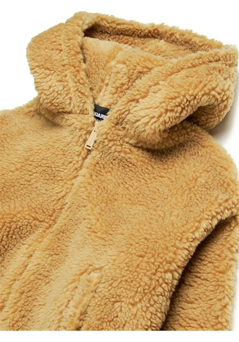 DSQUARED2 KIDS Giacca Con Cappuccio Icon In Teddy Beige - DSQUARED2 KIDS Negozio