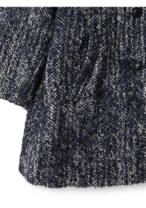 IL GUFO Cappotto In Tweed Blu - IL GUFO In Linea