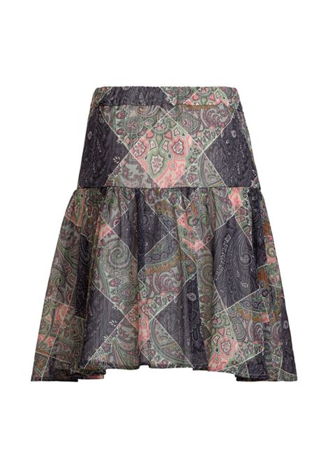 ETRO KIDS Gonna In Crepon Paisley Blu Navy - ETRO KIDS Pezzi Unici
