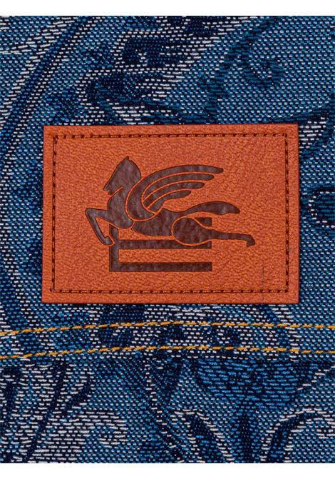 ETRO KIDS Giacca In Denim Blu Con Motivi Paisley All-Over - ETRO KIDS Spedizione Gratuita