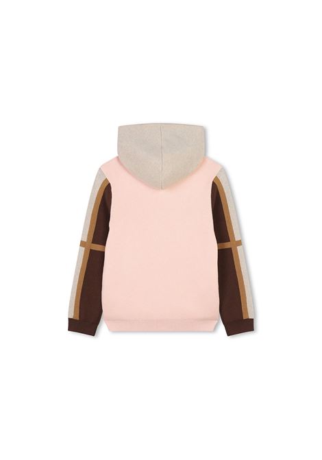 CHLOÉ KIDS Felpa Zip-Up Washed Pink Con Cappuccio - CHLOÉ KIDS Soddisfazione Garantita