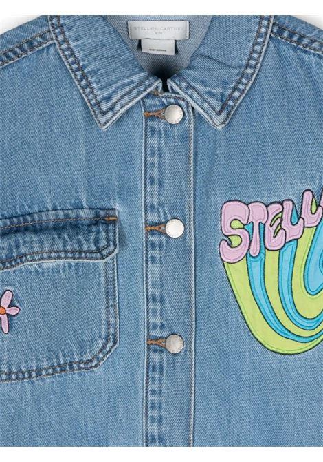 STELLA MCCARTNEY KIDS Camicia in Denim con Grafica Stella - STELLA MCCARTNEY KIDS Sottocosto