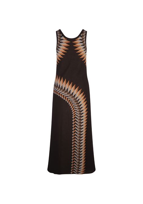 RABANNE Abito In Lurex Jacquard Marrone - RABANNE Outlet
