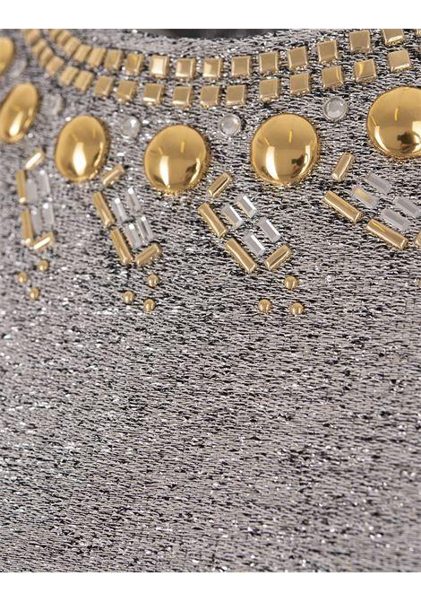 RABANNE Top Crop In Lame' Argento Con Borchie - RABANNE In Vendita