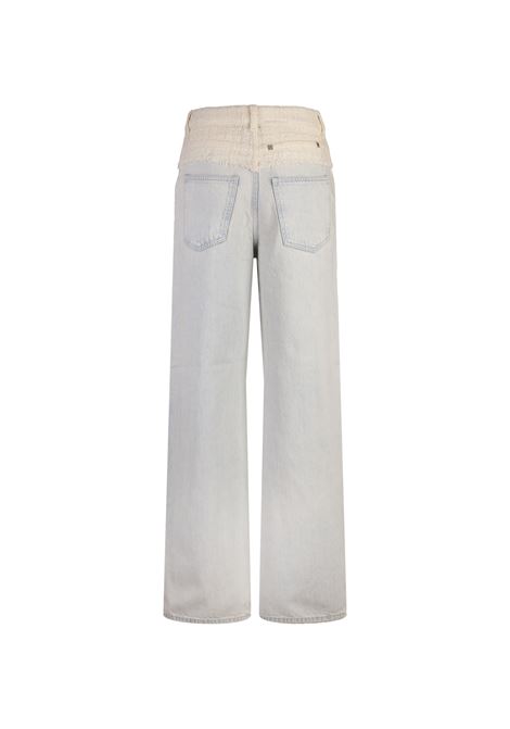 GIVENCHY Jeans In Denim Blu Chiaro Con Vita in Tweed - GIVENCHY In Saldo