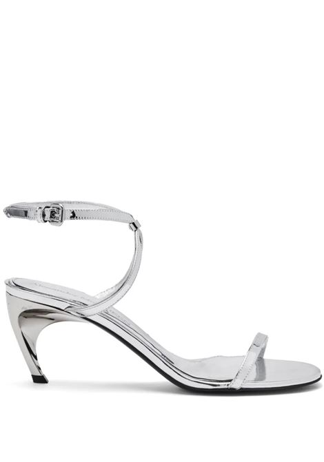 ALEXANDER MCQUEEN Sandali Armadillo Con Barretta Metallica in Argento - ALEXANDER MCQUEEN Prezzo di fabbrica