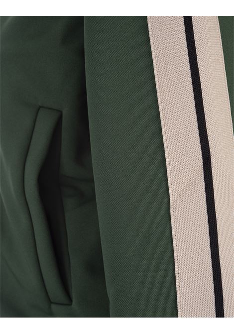 PALM ANGELS Felpa Zip-Up Verde Foresta Con Logo - PALM ANGELS Comprare a buon mercato