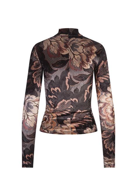 ETRO Top In Ciniglia Stampata Grigio - ETRO Offerta Pasqua