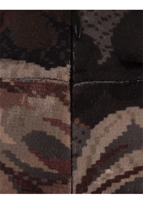 ETRO Top In Ciniglia Stampata Grigio - ETRO Offerta Pasqua