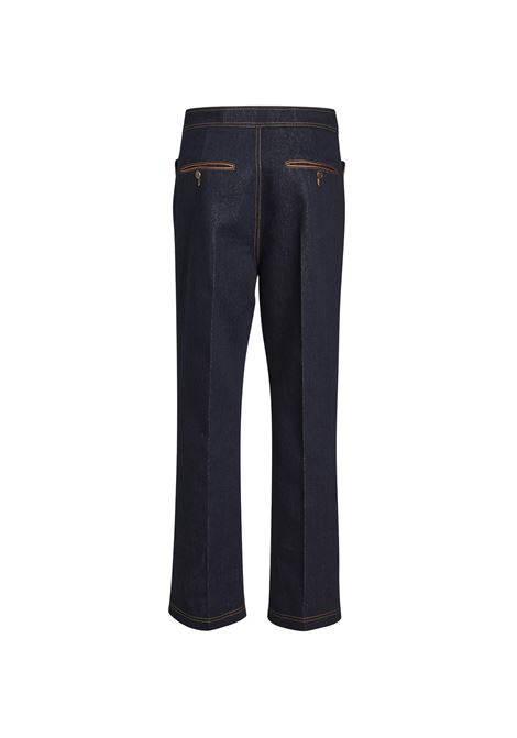 ETRO Jeans Crop Indaco Con Trama Metallizzata - ETRO Offerta per la Festa della Mamma