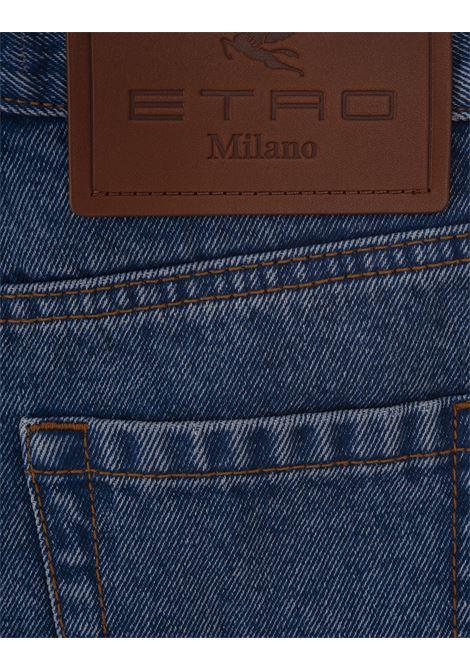 ETRO Shorts In Denim Blu a Vita Alta - ETRO Offerta Giorno del Papà