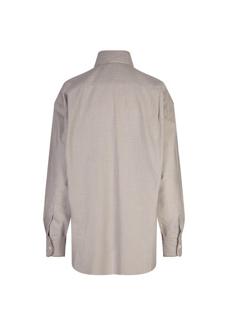 ETRO Camicia Over Jacquard Grigia - ETRO Vendita calda