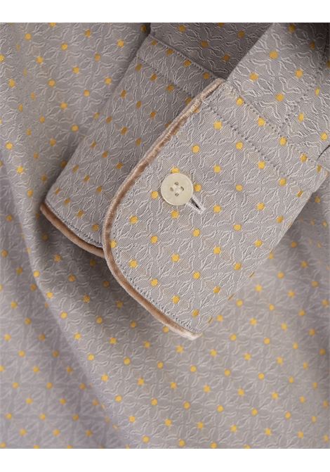 ETRO Camicia Over Jacquard Grigia - ETRO Vendita calda