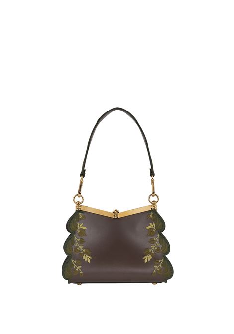 ETRO Borsa Vela Piccola Marrone Con Ricamo - ETRO Offerta temporanea