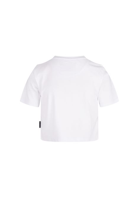 PHILIPP PLEIN T-Shirt Round Neck SS Crystal Hexagon Bianca - PHILIPP PLEIN Nuovi prodotti