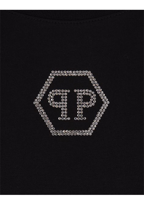 PHILIPP PLEIN T-Shirt Round Neck SS Crystal Hexagon Nera - PHILIPP PLEIN Bestseller