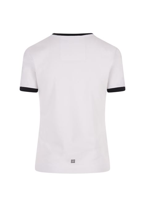 GIVENCHY T-Shirt Slim GIVENCHY Archetype In Cotone Bianco/Nero - GIVENCHY Comprane uno, ottenene uno gratis