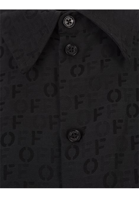 OFF-WHITE Mini Abito Monogram Jacquard Twisted Nero - OFF-WHITE Sconti VIP