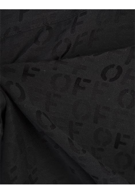 OFF-WHITE Mini Abito Monogram Jacquard Twisted Nero - OFF-WHITE Sconti VIP