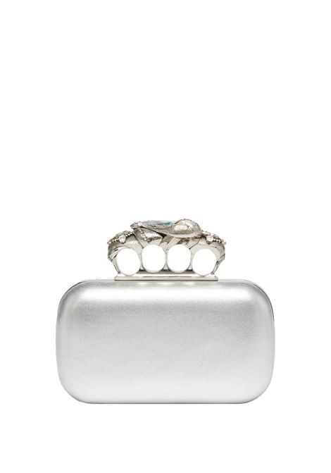 ALEXANDER MCQUEEN Clutch The Knuckle Serpente Argento - ALEXANDER MCQUEEN Super Saving Price