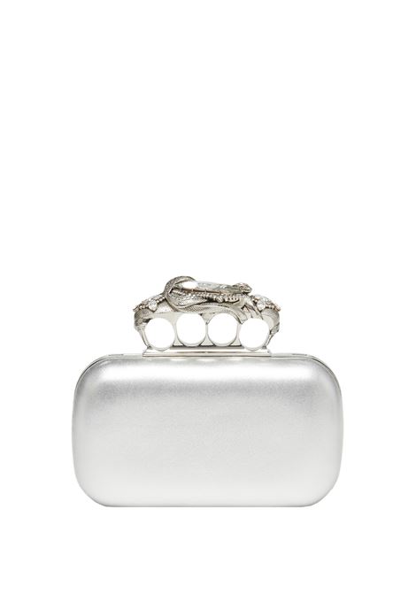 ALEXANDER MCQUEEN Clutch The Knuckle Serpente Argento - ALEXANDER MCQUEEN Super Saving Price