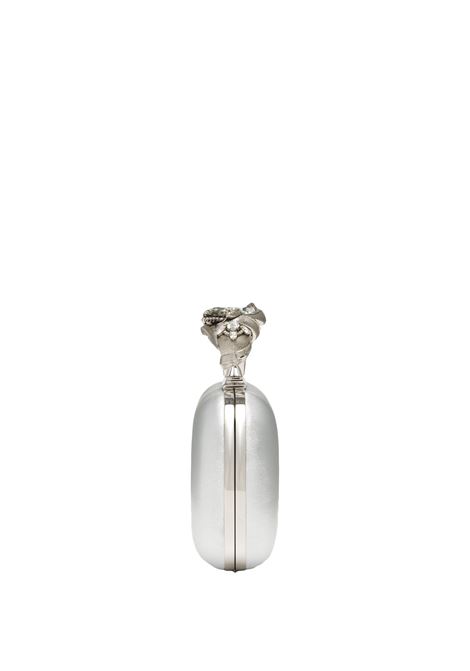 ALEXANDER MCQUEEN Clutch The Knuckle Serpente Argento - ALEXANDER MCQUEEN Super Saving Price
