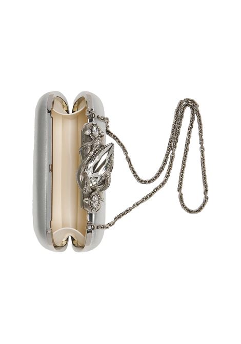 ALEXANDER MCQUEEN Clutch The Knuckle Serpente Argento - ALEXANDER MCQUEEN Super Saving Price