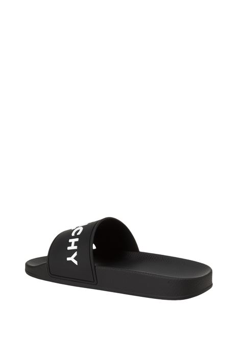 GIVENCHY Ciabatte In Gomma Nera Con Logo - GIVENCHY Rilascio limitato