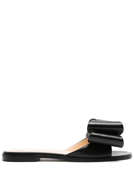 MACH & MACH Sandali Bassi Con Fiocco In Nappa Nera - MACH & MACH Discount Store per i nuovi prodotti