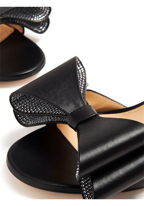 MACH & MACH Mules 65 Con Fiocco In Nappa Nera - MACH & MACH Super sconto